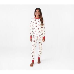 West Elm x Pottery Barn Smiley Santa Organice Pajamas Set